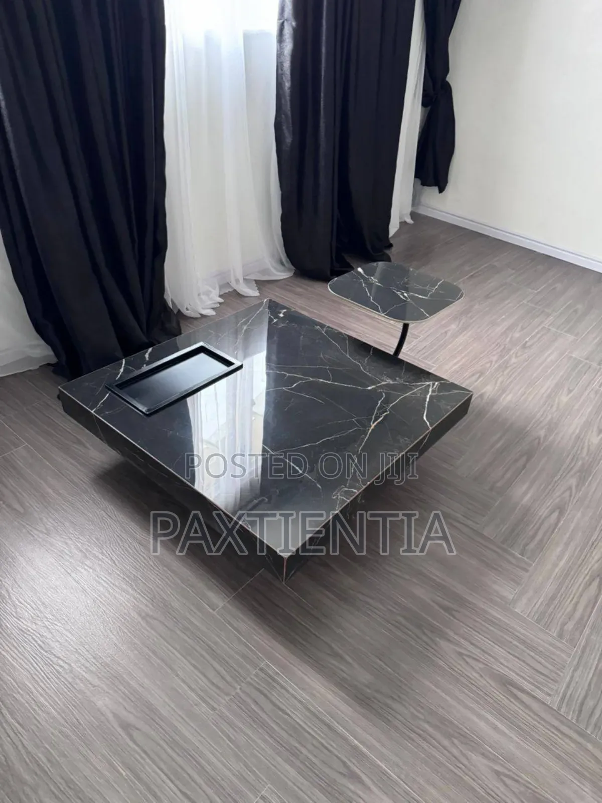 Rectangular Marble Centre Table and Stool Set