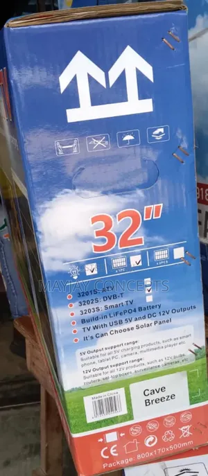 32" Multifunctional Solar Rechargeable Tv+Panel+Bulbs