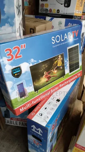 32" Multifunctional Solar Rechargeable Tv+Panel+Bulbs