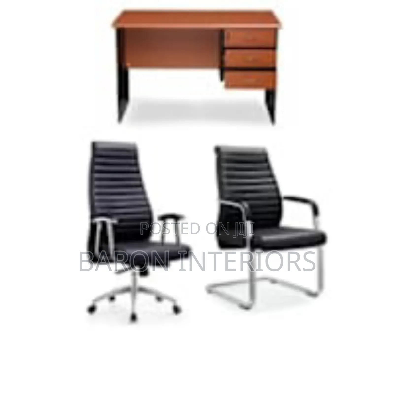 Executive Office Table and Swivel Chair