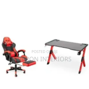 Y- Leg Gaming Desk With RGB Colors Display Gaming Chair