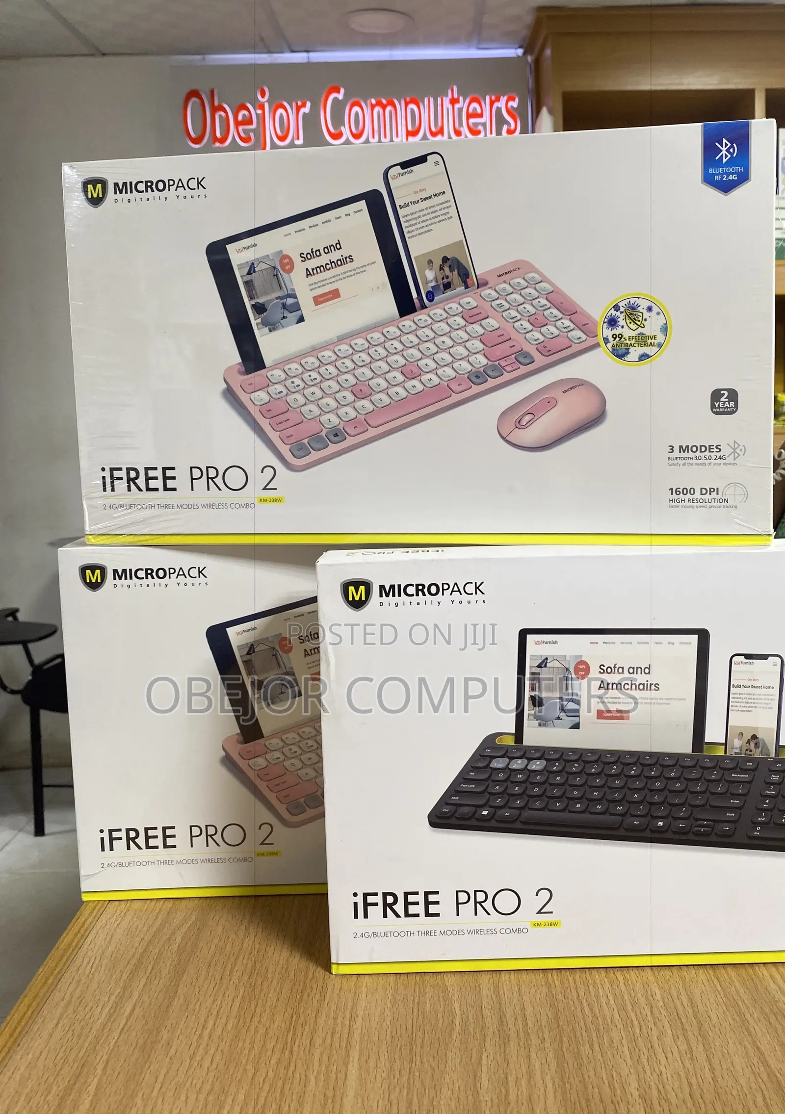 Micropack Ifree Pro 2 Wireless Bt Keyboard Mouse Combo