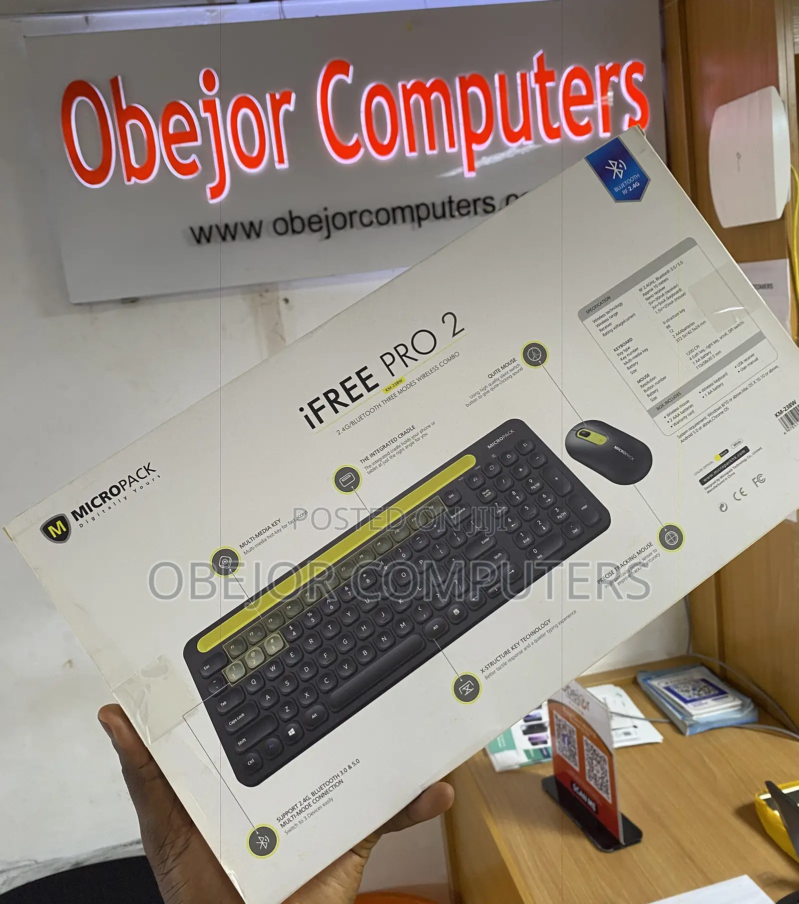 Micropack Ifree Pro 2 Wireless Bt Keyboard Mouse Combo