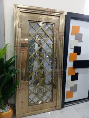 3ft Gold Glass Door