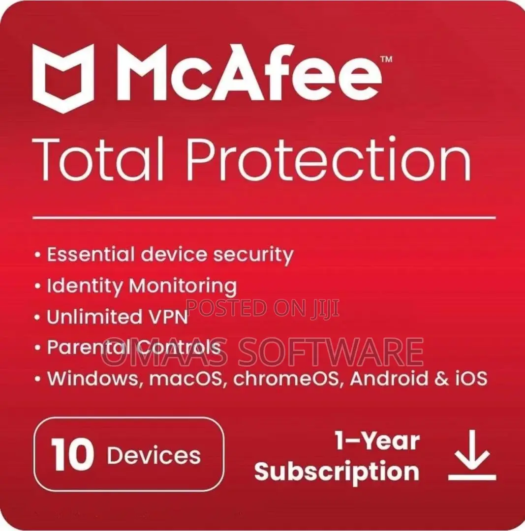 McAfee Total Protection 2025 10 Devices 1 Year