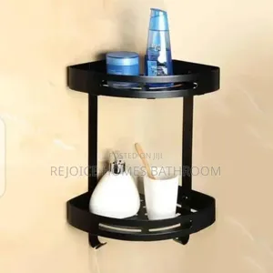 Corner Bathroom Double Shelf
