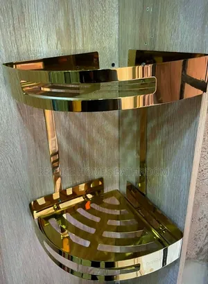 Corner Bathroom Double Shelf