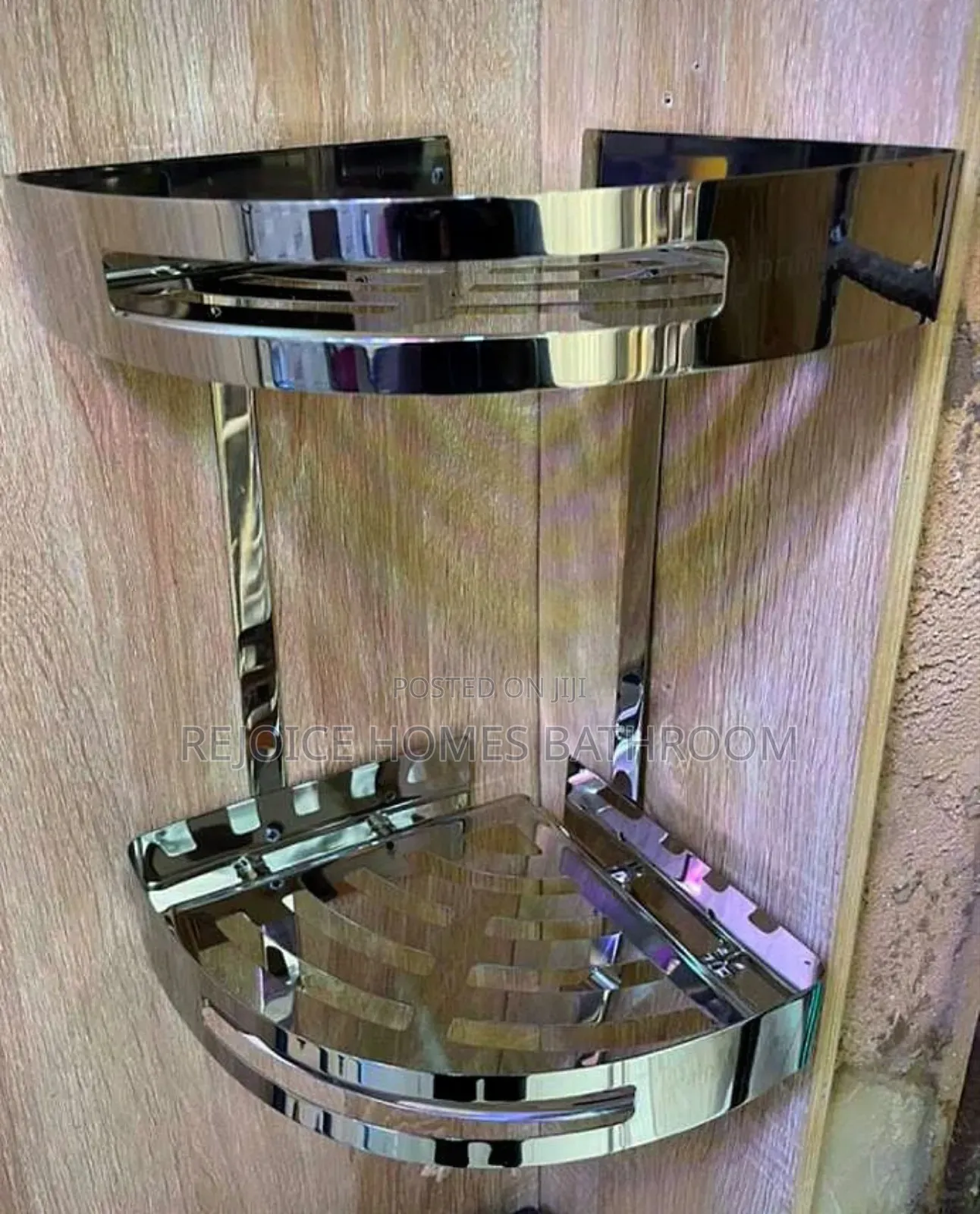Corner Bathroom Double Shelf