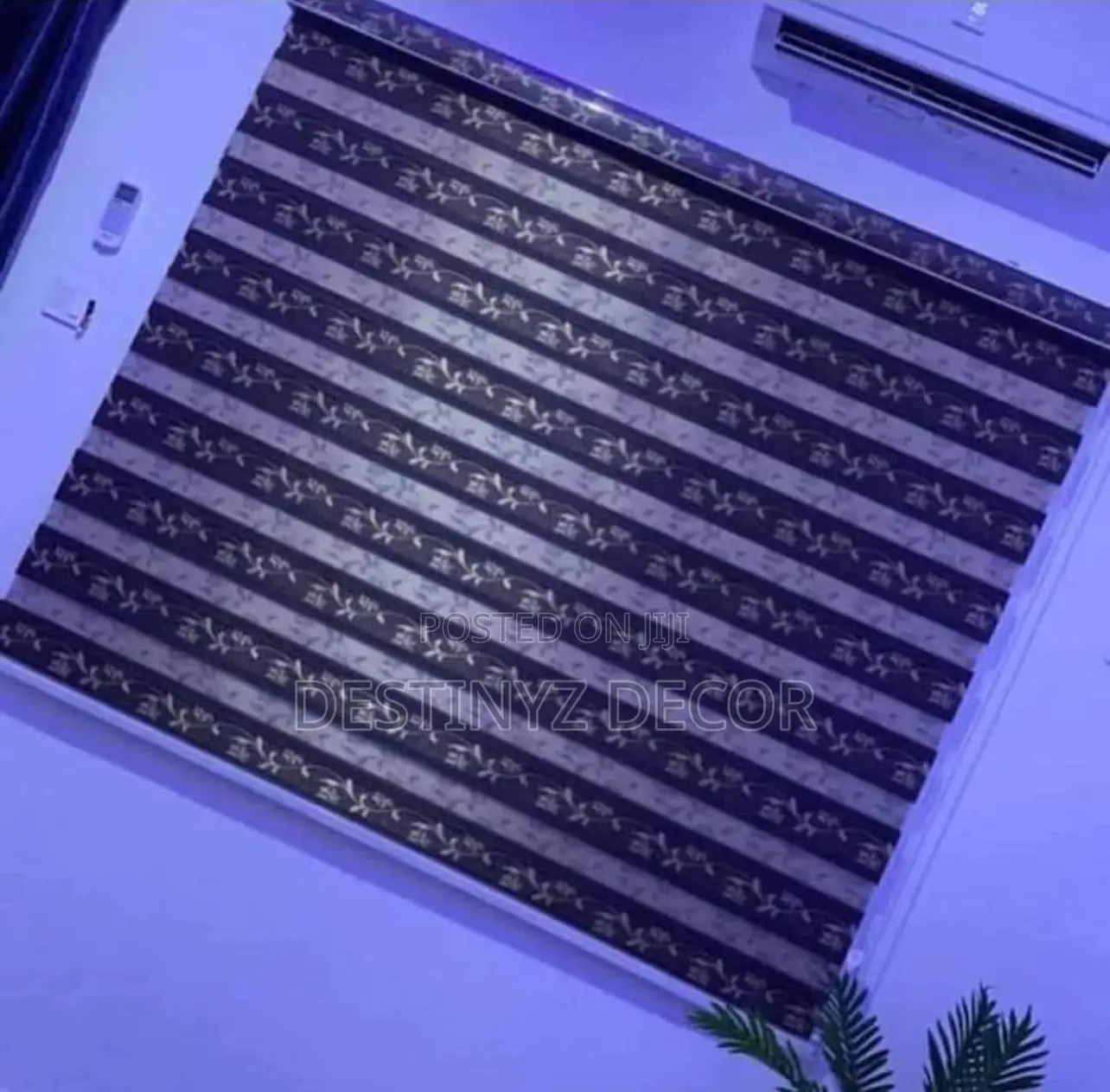 Brown Flower Day and Night Blinds