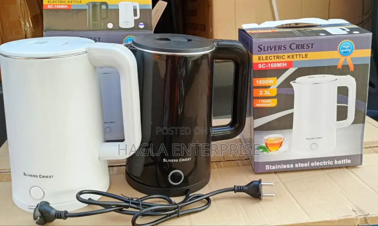2.3l Slivers Crest Cordless Electric Jug