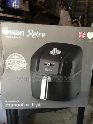Swan Retro 6l Manual Air Fryer With Rapid Air Circulation