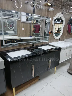 Double Black Cabinet Basin
