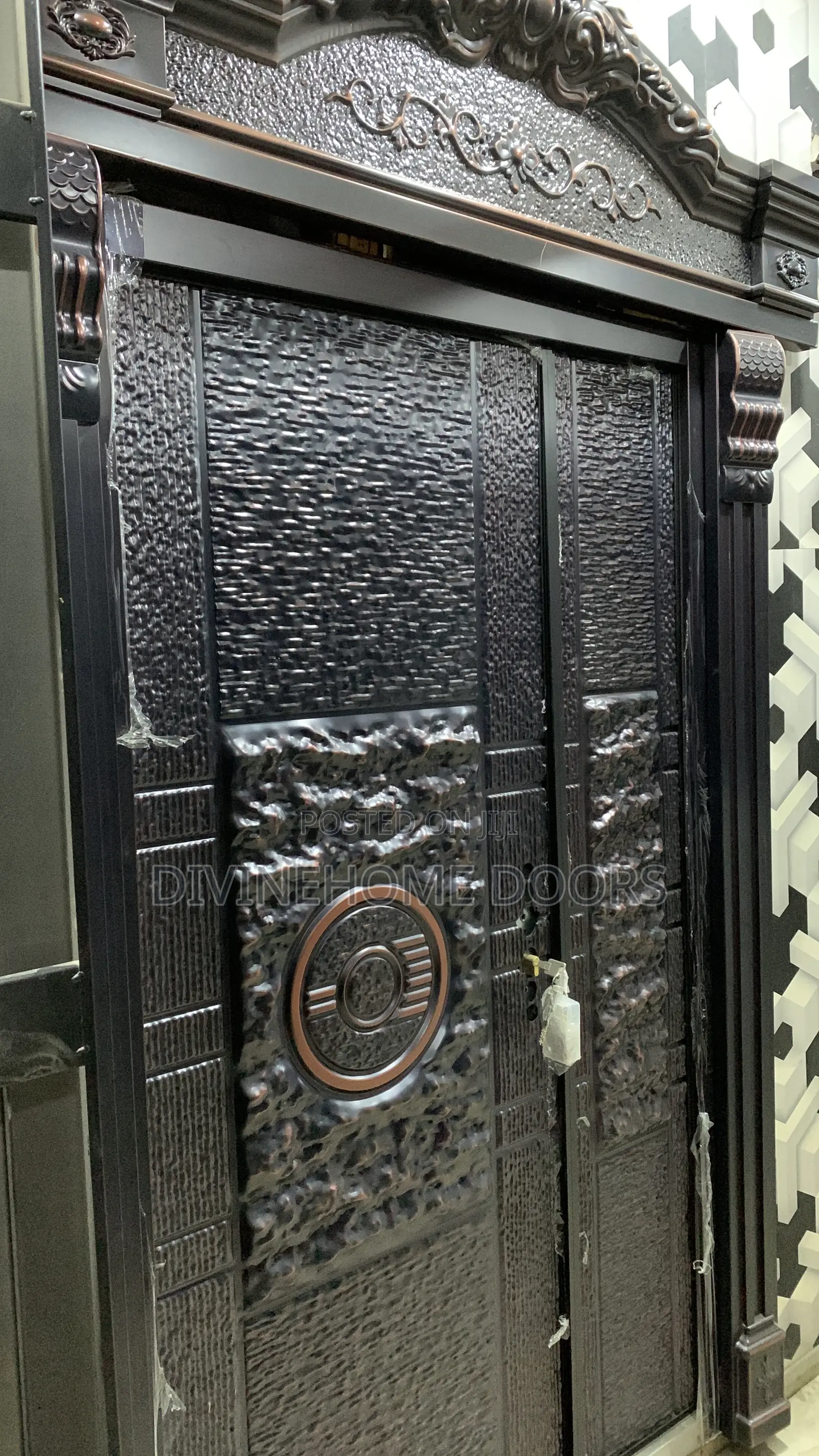 Full Moon Copper Cast Door