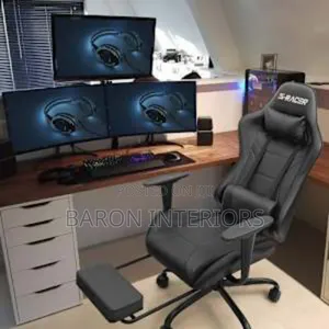 Gaming Chair Leather - Office Chair With Footrest