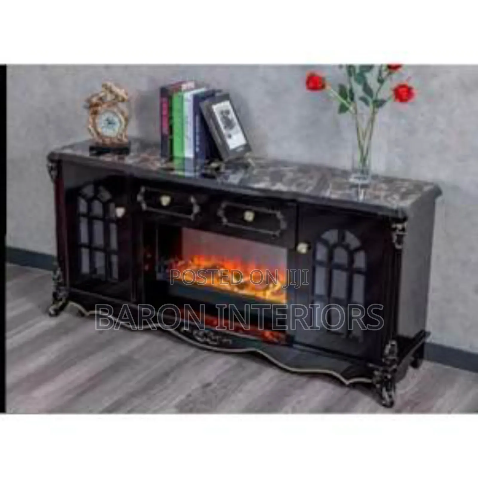 High Class Television Shelve With Electric Fireplace