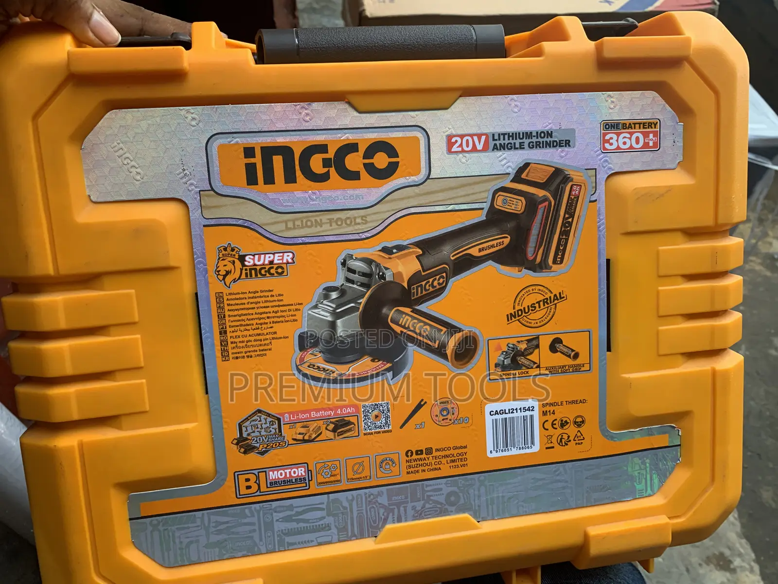 Ingco 20v Lithium Ion Angle Grinder