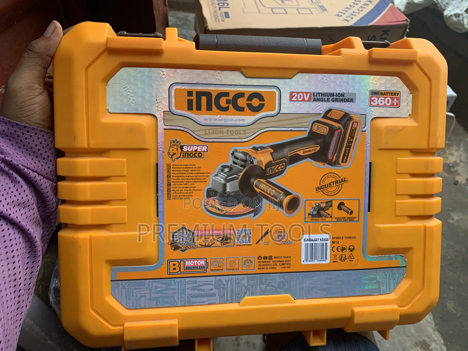 Ingco 20v Lithium Ion Angle Grinder