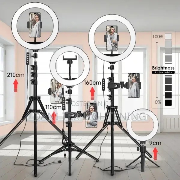 Tripod With RGB Ring Light for Phone Tripod Camera Stand Sel