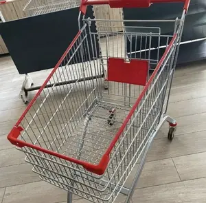 Supermarkets Steel Basket Trolley 100liters