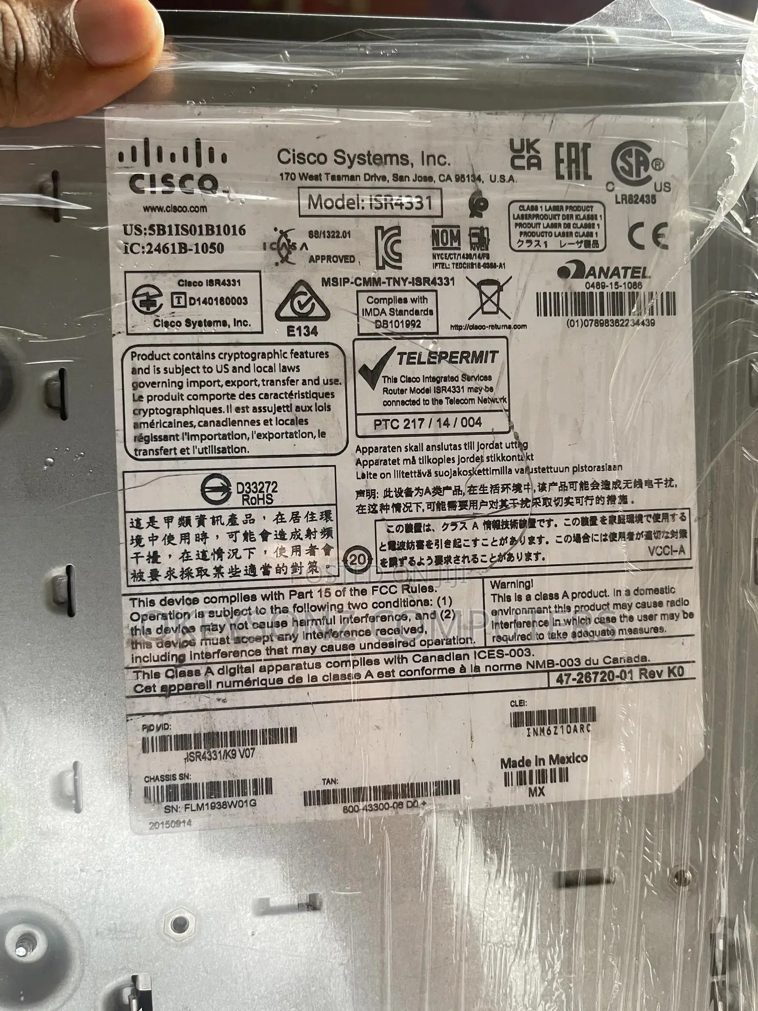 Cisco 4331isr Router