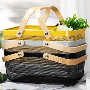 Mesh Storage Basket With Handle