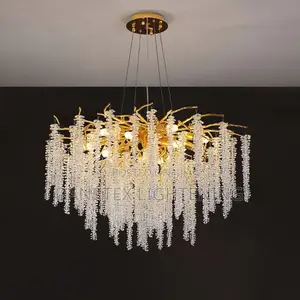 Modern Led Pendant Lights Gold Aluminium Suspend Lamp Dining