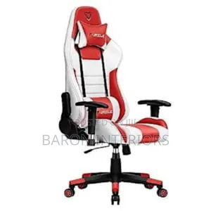 Furgle Ergonomic Swivel Racing Gaming Chair - White Red
