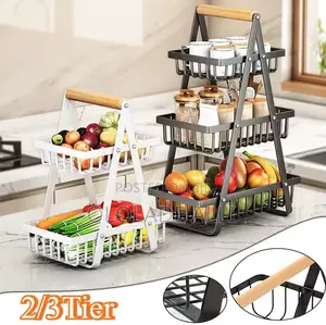 3 Tiers Removable Iron Fruit Basket