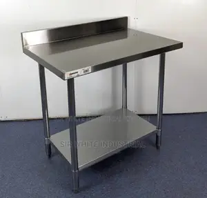 3ft Work Table Stainless Steel With Backsplash