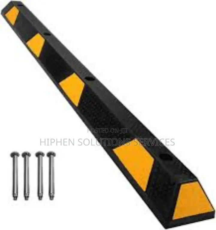 Park-aid Rubber Wheel Stop With Fixings