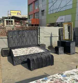 Affordable Stellar Set of 6 by 6 Upholstery HDF Padded Bedframe