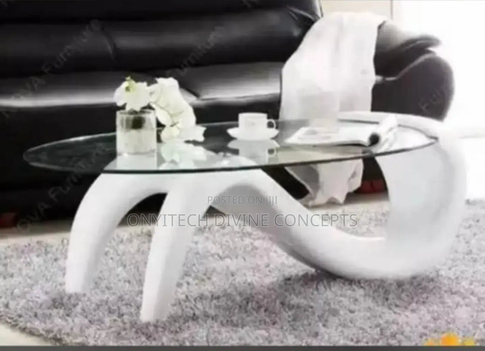 Rugged Modern Glass Center Table