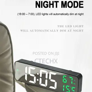 Budi DCX-671 Digital Led Wall Clock With Alarm