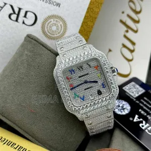 High Quality Full Iced Cartier Watch