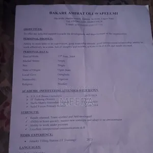 Am a Graduate Student Looking for a Job
