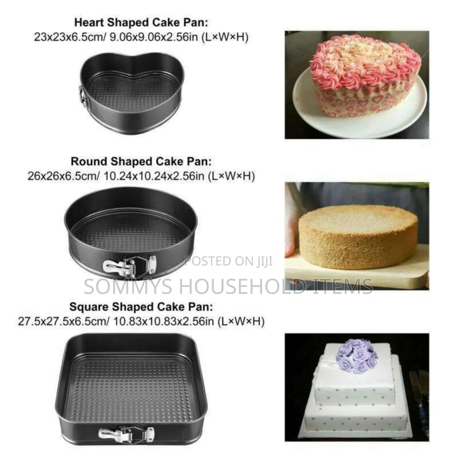 3set Cake Pan / Cake Mold / Baking Pan