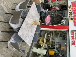 Marble Dinning Table by 6 Chairs
