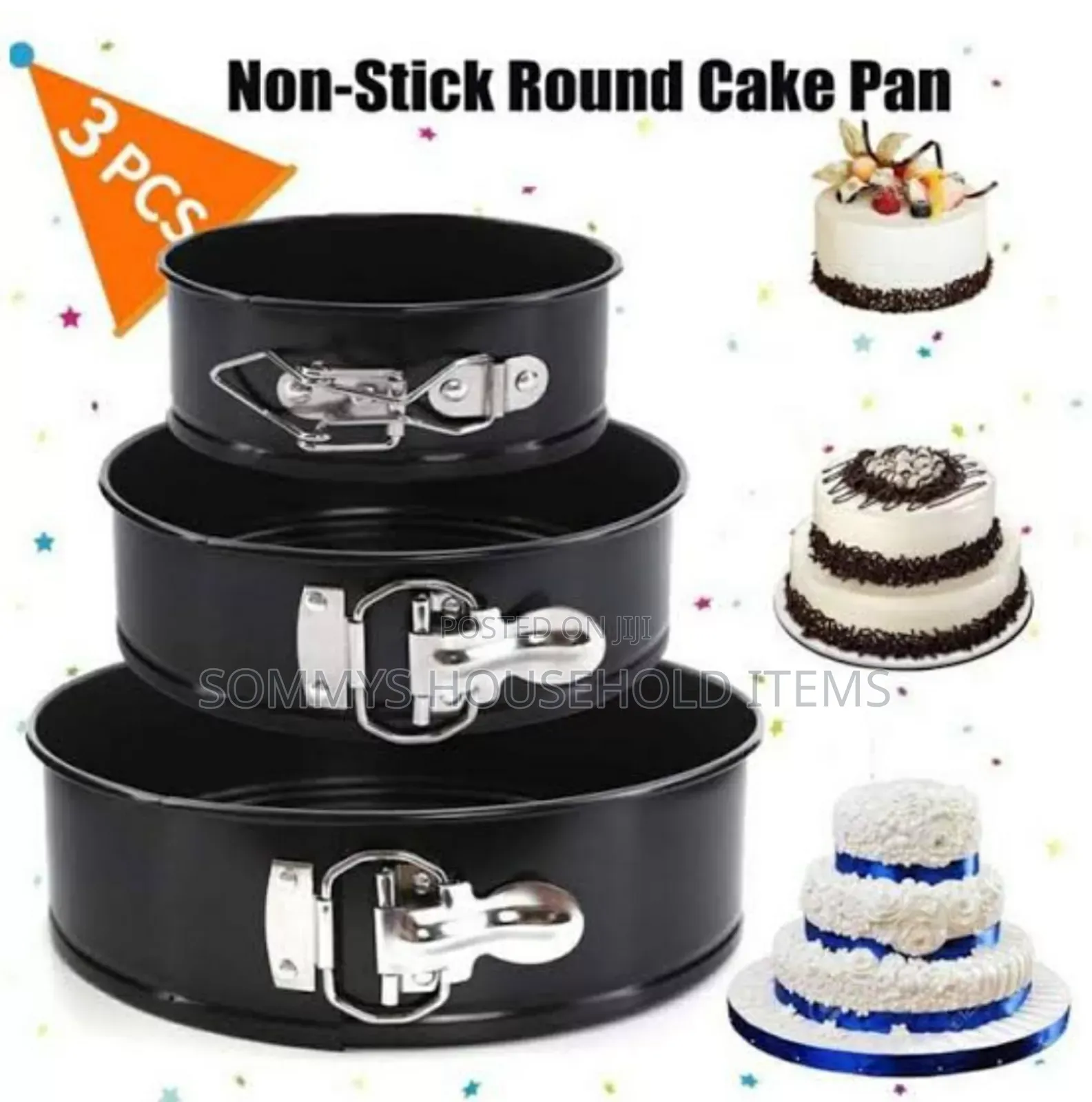 3set Cake Pan / Cake Mold / Baking Pan ( Round Shape)