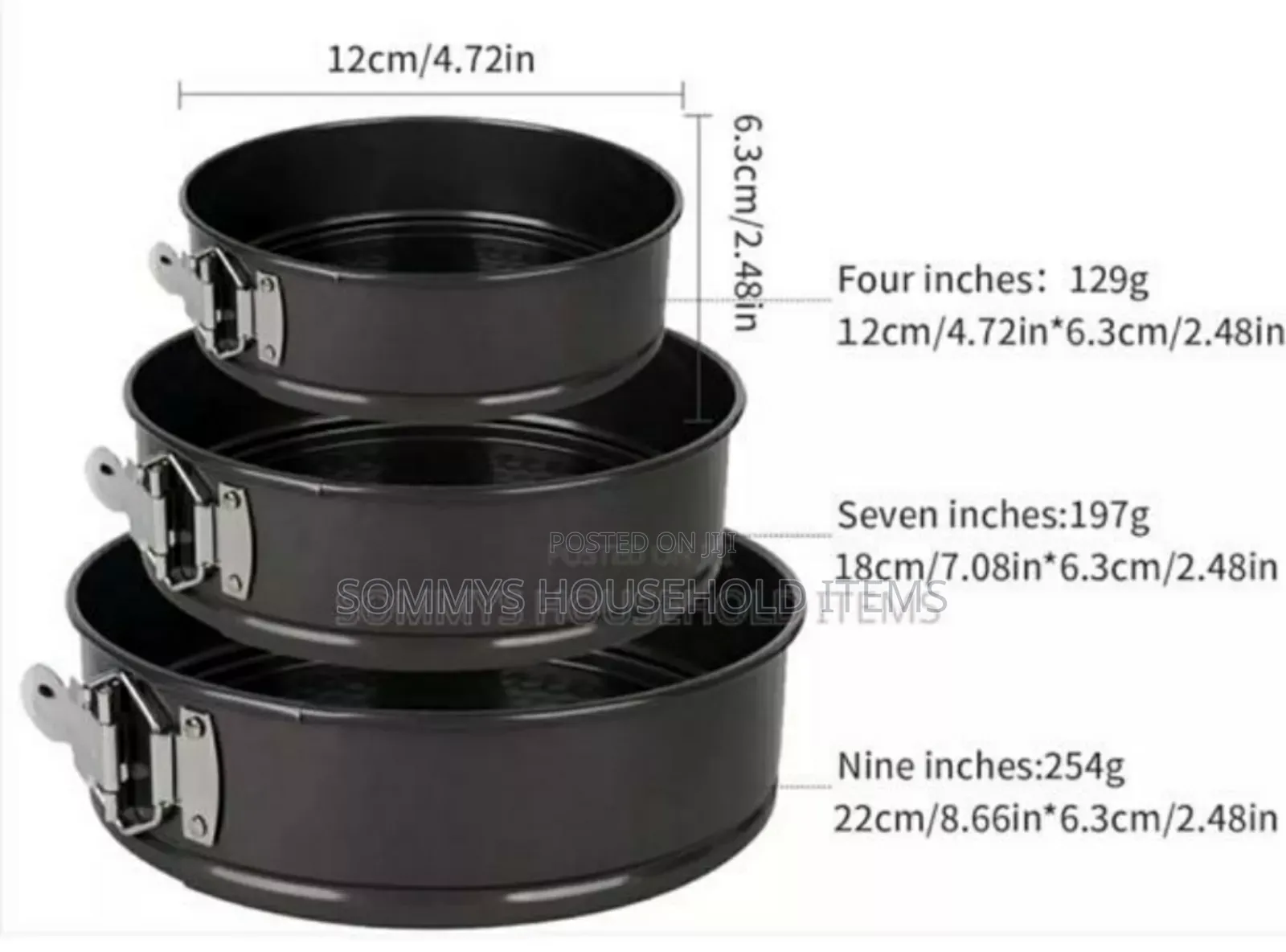 3set Cake Pan / Cake Mold / Baking Pan ( Round Shape)