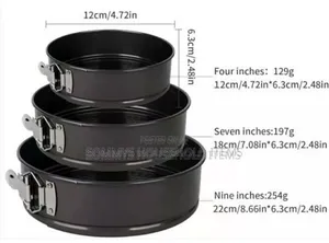 3set Cake Pan / Cake Mold / Baking Pan ( Round Shape)