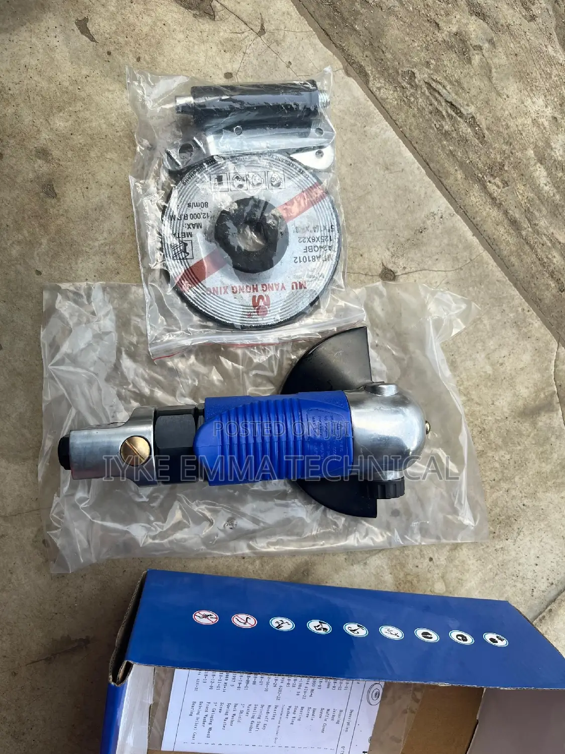 5" Pneumatic Angle Grinder