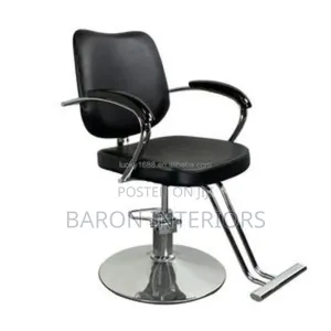 Salon Leather Comfort Barbing Chair - Black