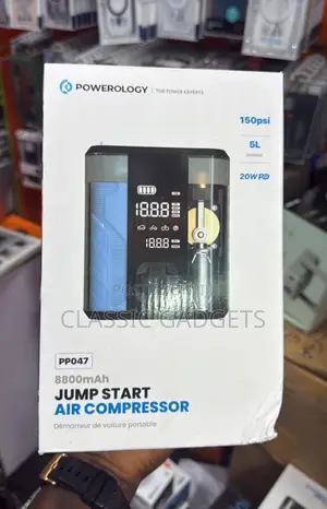 Photo - Powerology Pp047 8800mah Jump Start Air Compressor
