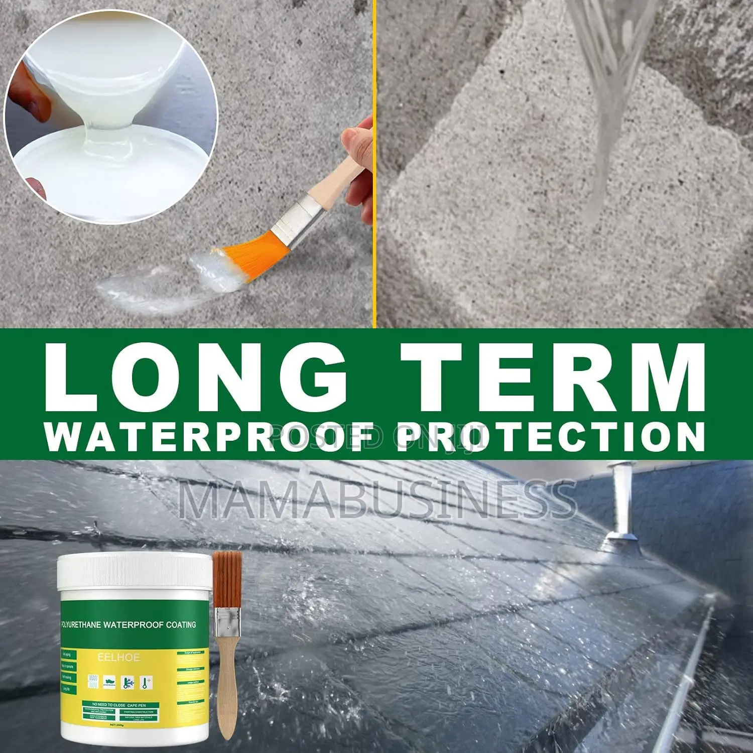 Eelhoe Polyurethane Waterproof Coating + Brush - 100g