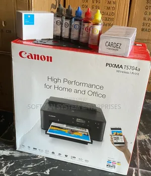 Photo - Canon Pixma Ts704 Wireless Photo Cd Id Card A4 Paper Printer