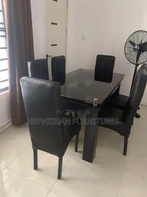 6 Seater Leather Dining With Glass Top
