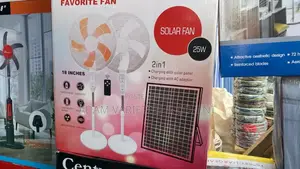 18” Rechargeable Standing Fan With Solar Panel