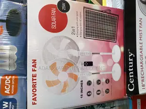 18” Rechargeable Standing Fan With Solar Panel