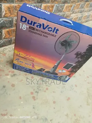 Quality Duravolt- Chargeable 18" Standing Fan 3in1 + Remote