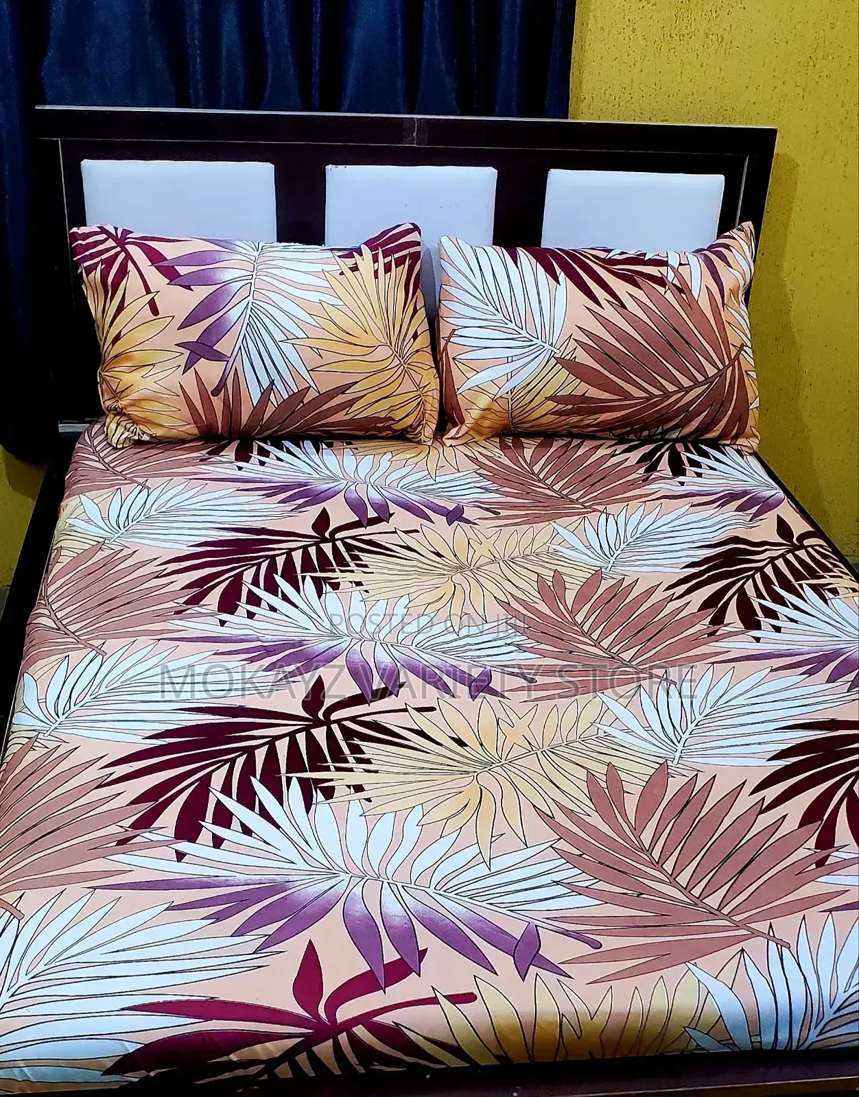 Quality Cute Leafy Bedsheet (6by6)